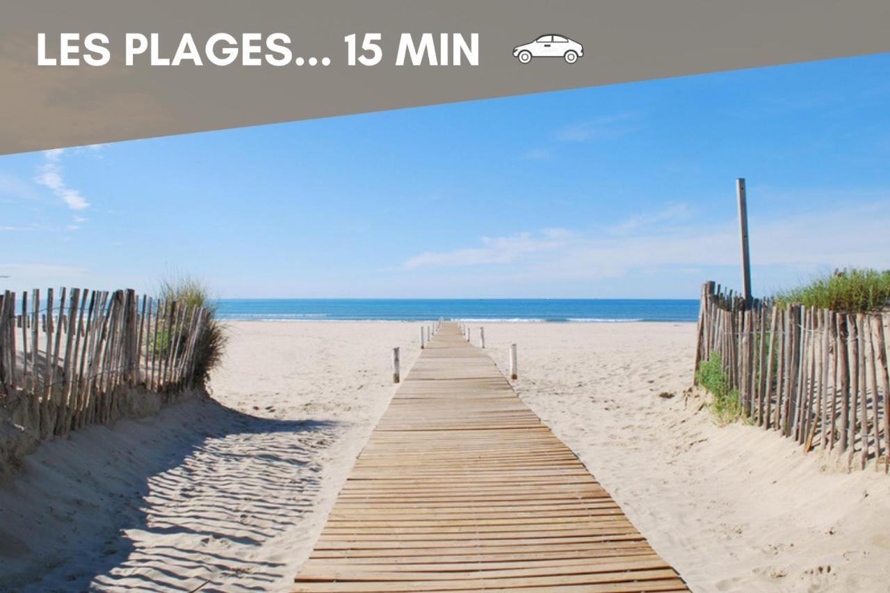 Nouveau - Jungle Montpeul - Clim - Wifi Fibre - Netflix - 5' Du Centre Et Gare - Parking - Loggia - 15' Des Plages モンペリエ エクステリア 写真